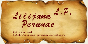 Lilijana Perunac vizit kartica